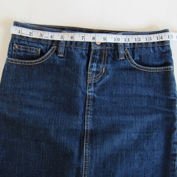 1969 Gap Jeans Womens Classic Dark Wash Denim Blue Jeans Mini Skirt Size 2 - Picture 6 of 6